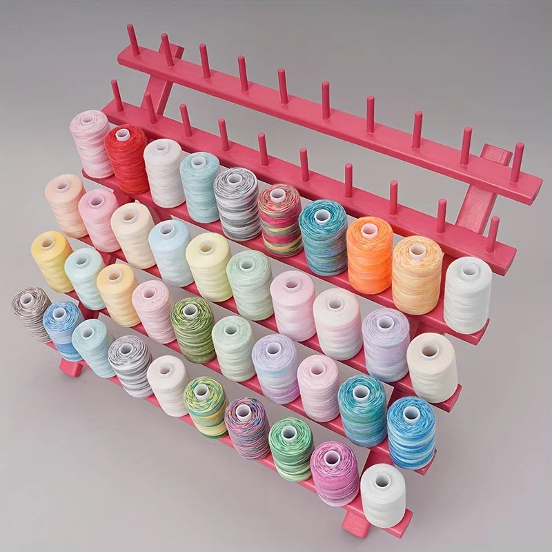 2PCS Wooden Thread Rack holds 60 Spools