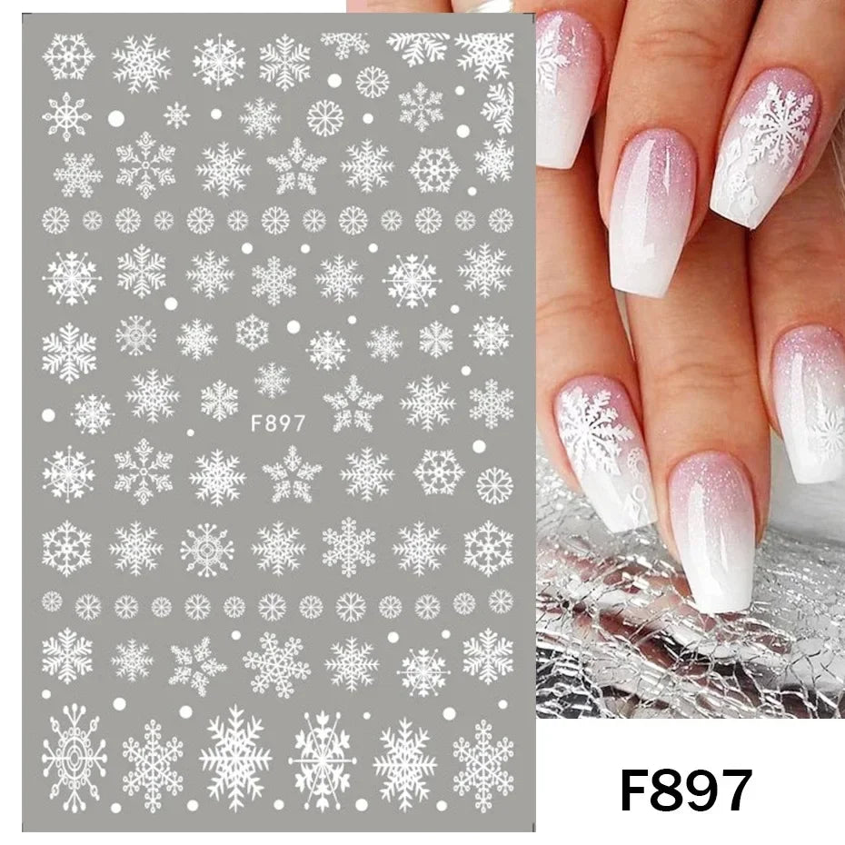 sNew Winter Snowflake Nail Stickers,