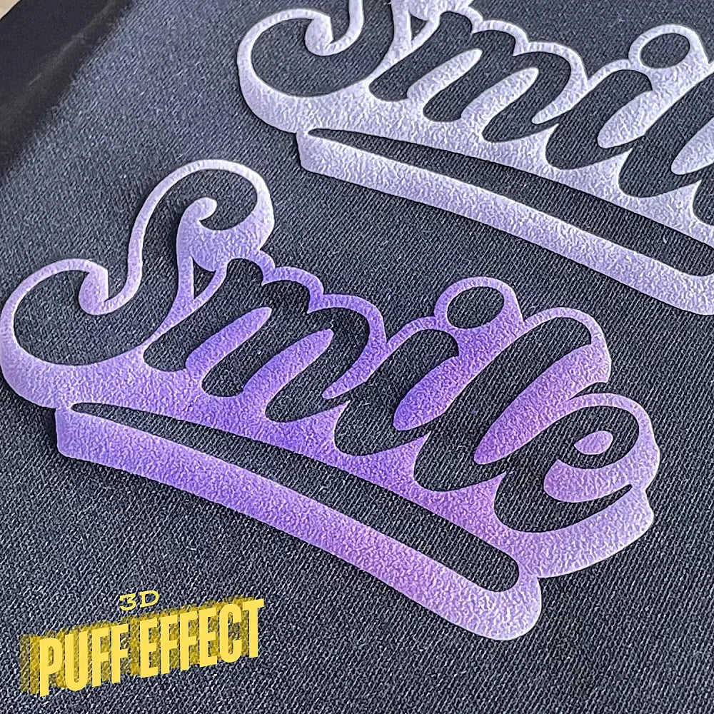 3D Foaming Heat Transfer Vinyl For Cricut, Sun Color Changing Puff