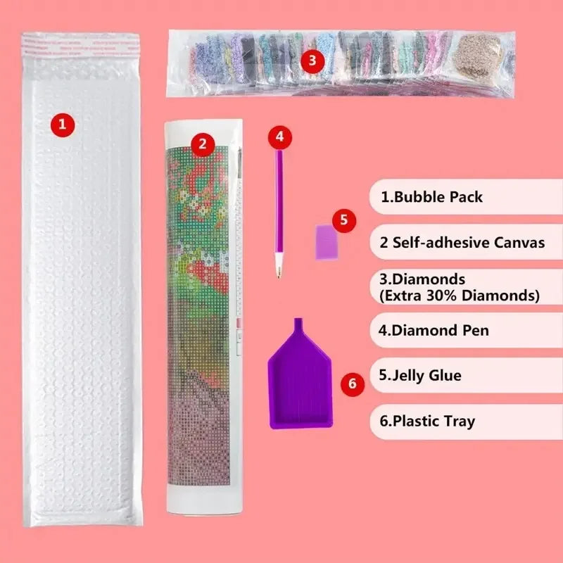 Rose Skeleton Diamond Painting Full Square Round Diamond Mosaic Halloween Handmade Gift