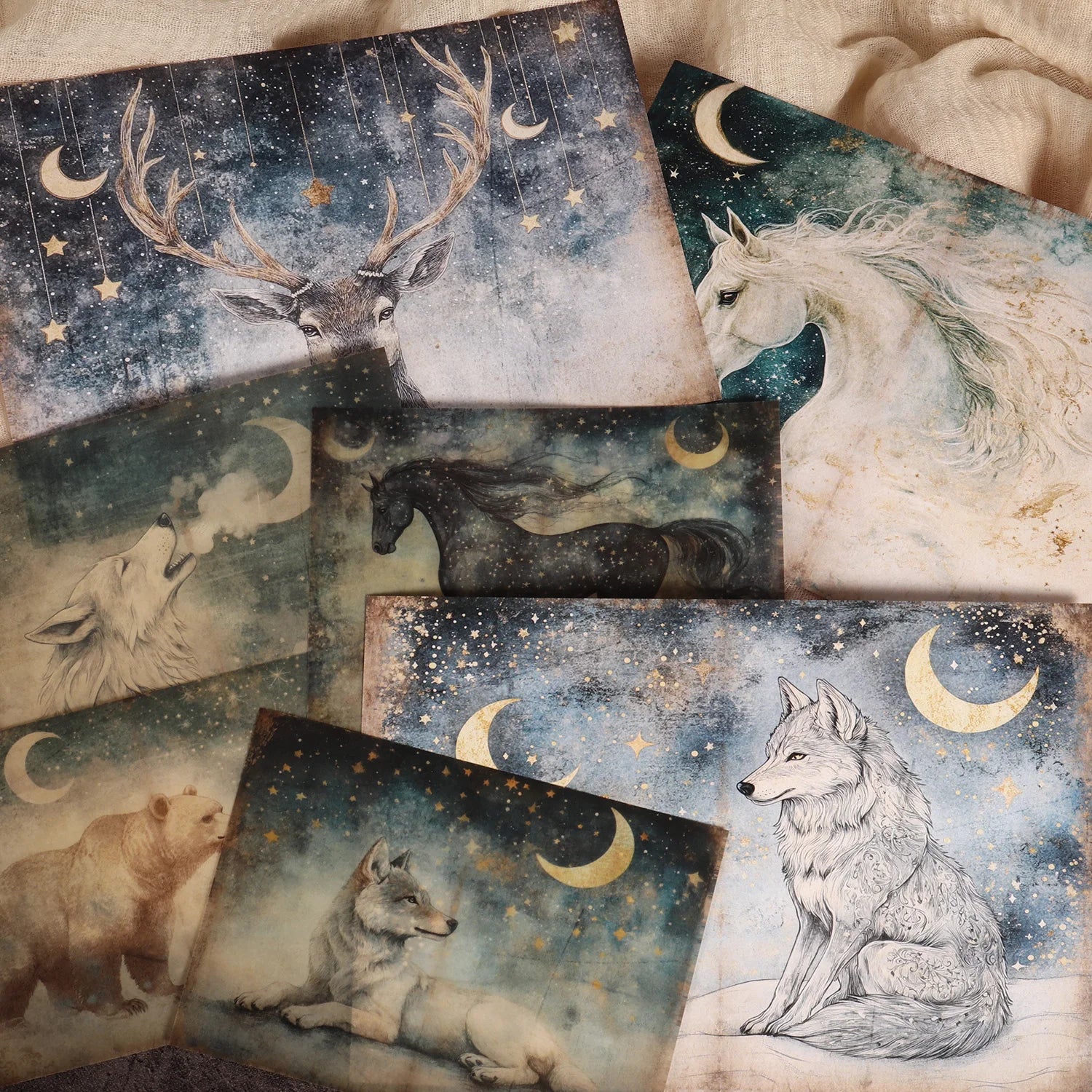 16 A5 papers, 8 Transparent Sulfuric Acid Papers and 36stickers