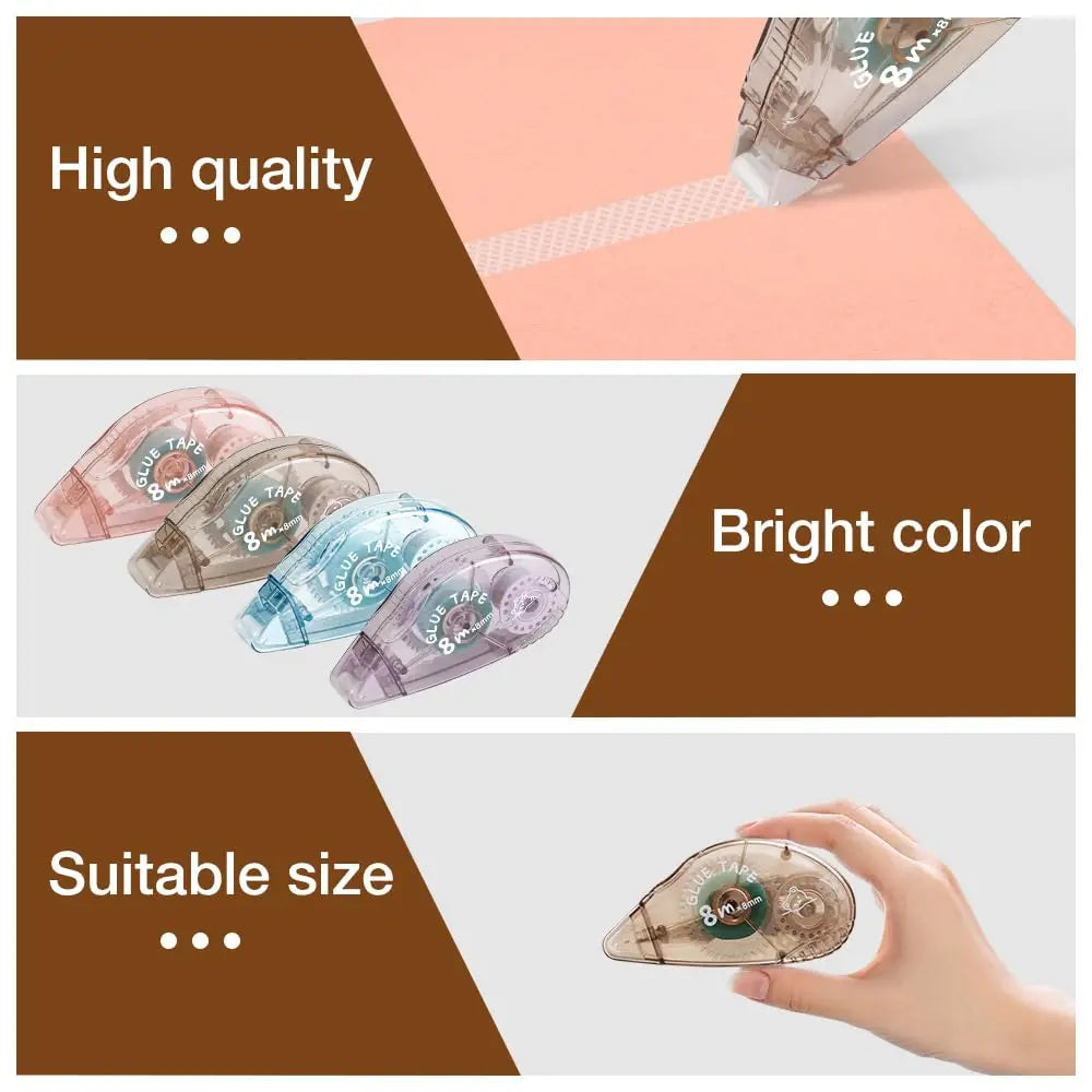 8-pack large capacity double-sided glue tape for scrapbooking