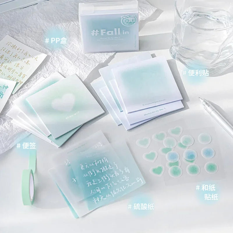 Gradient Memo Pad - Multifunctional Note Markers & Index Stickers