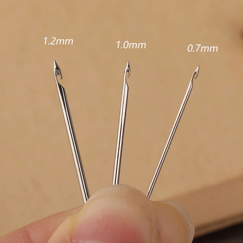 1set Embroidery Tambour Hook With 3 Needles Metal Pen Embroidery needle