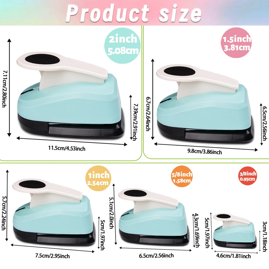 Circle Puncher Cutter Tool Set 5 sizes