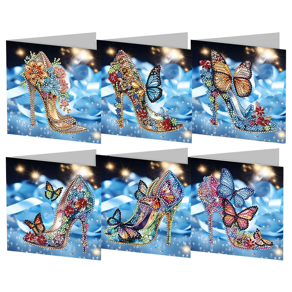 4/6/8/12PCS New 2024 Diamond Painting Greeting Cards