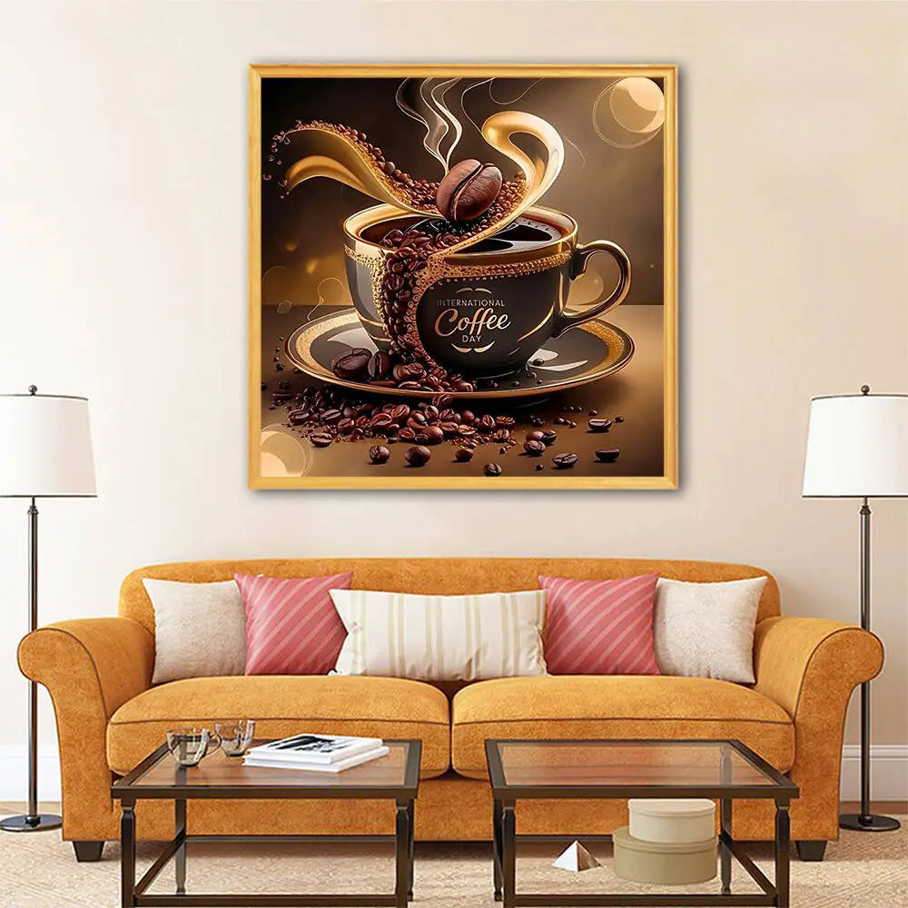 Diamond Painting 5D Coffee Cup Landscape Full Round Square Diamond Mosaic Arts