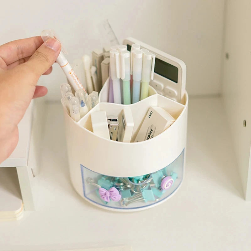 Rotating Pen Holder Desktop Drawer