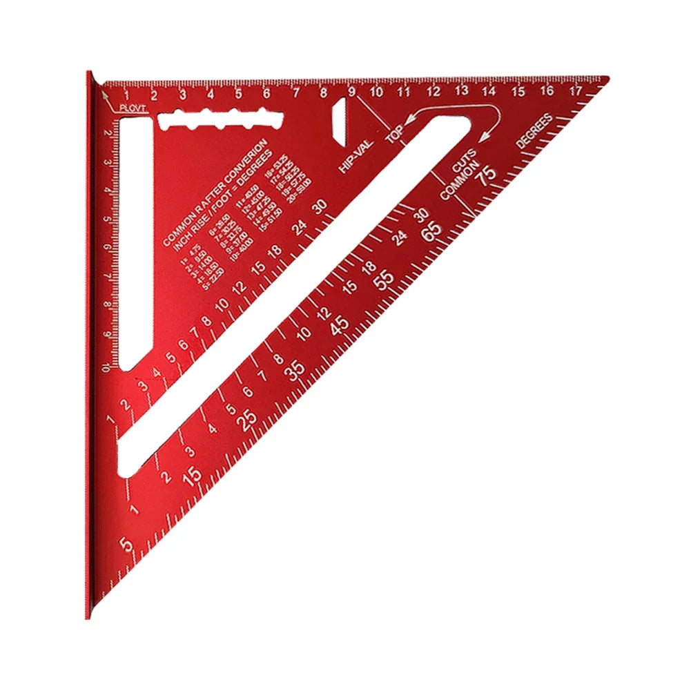 7 Inch Triangle Ruler High Precision Speed Square Angle Protractor 90° Triangle Carpenter Square Ruler Wood Working Tools