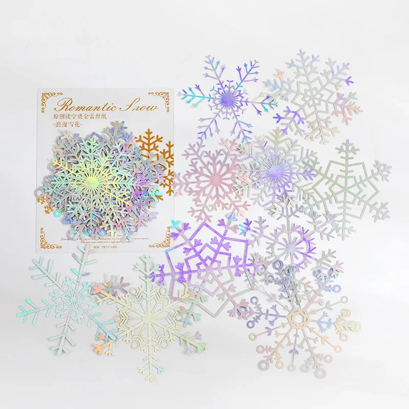 10Pcs Gold Lace Leaf Paper Scrapbook Sticker Die Cut