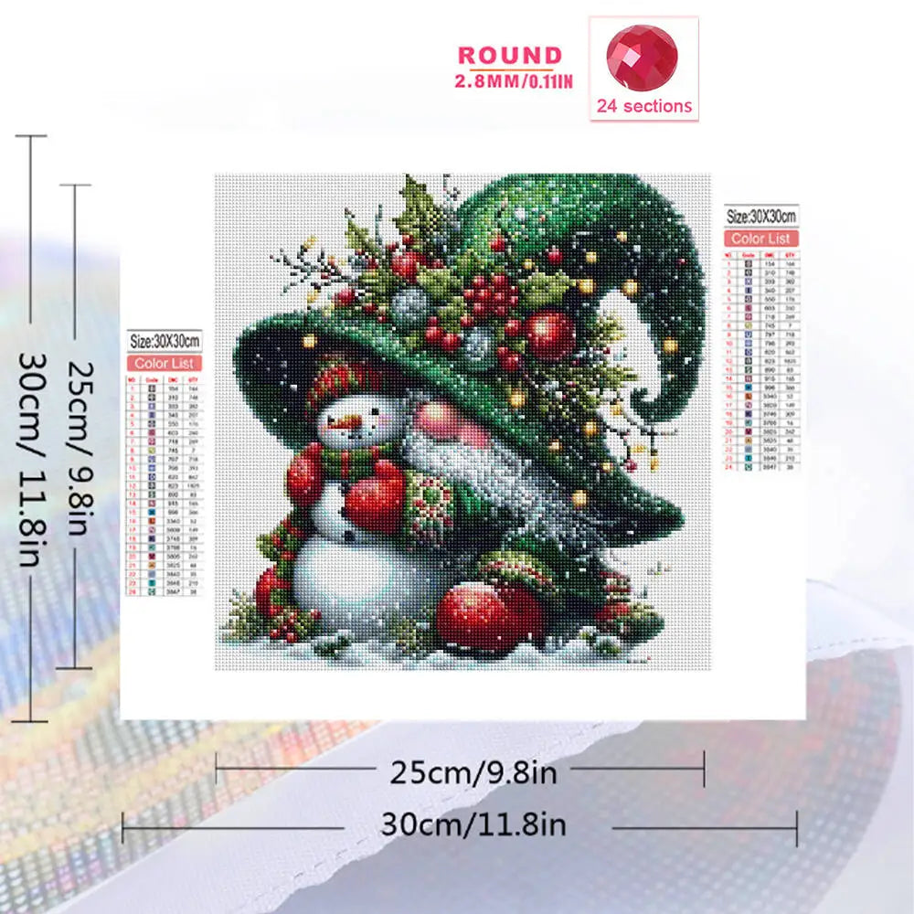 Momoart Diamond Painting Snowman santa clause