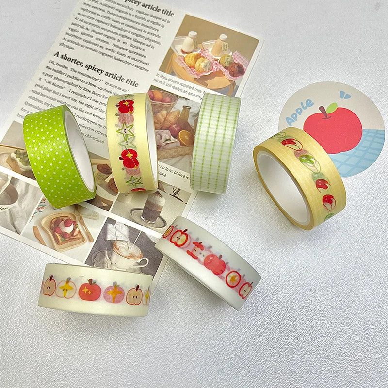 MINKYS Fruit Tape Cute Cartoon Creative Decorative Washi Tape