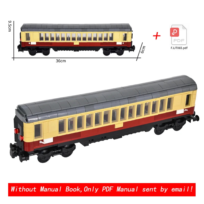 City Christmas Retro Sightseeing Carriage Tank Car Train MOC Railway Express