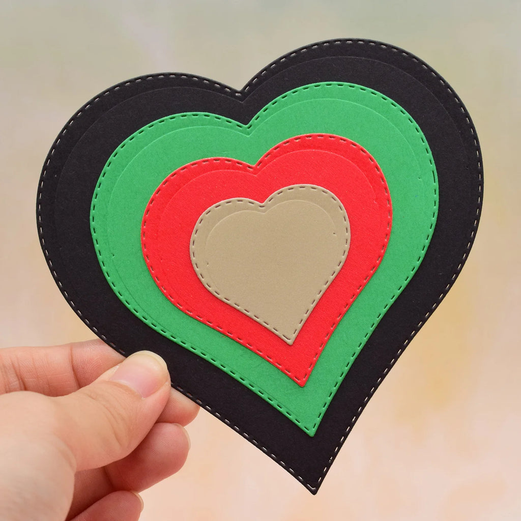 1pc Heart Background Frame Metal Cutting Dies Set f