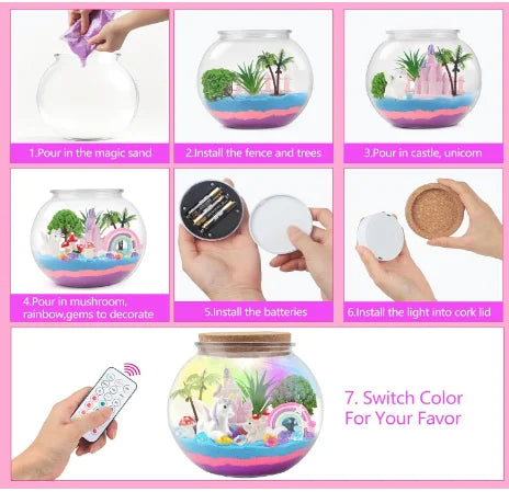 DIY Unicorn Terrarium Fairy Garden Craft Kit