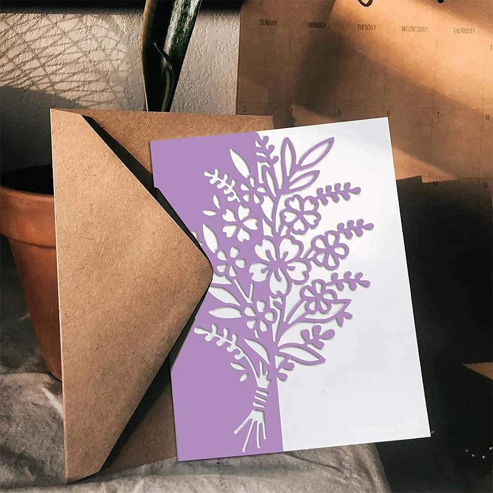 1-2pcs Daisy and Cherry Blossom Edge Border Metal Cutting Dies Stencils