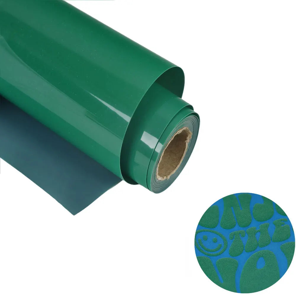 3D Puff HTV Vinyl Roll Puff Heat Transfer Suitable for T-shirts and shirts 12 "x 9 feet