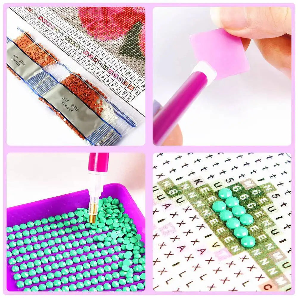 Full Square Round Diamond painting Santa Claus Diamond Mosaic Dwarf