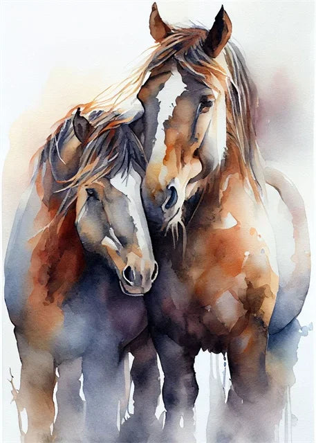 Horse Watercolor Canvas Oil Painting Prints