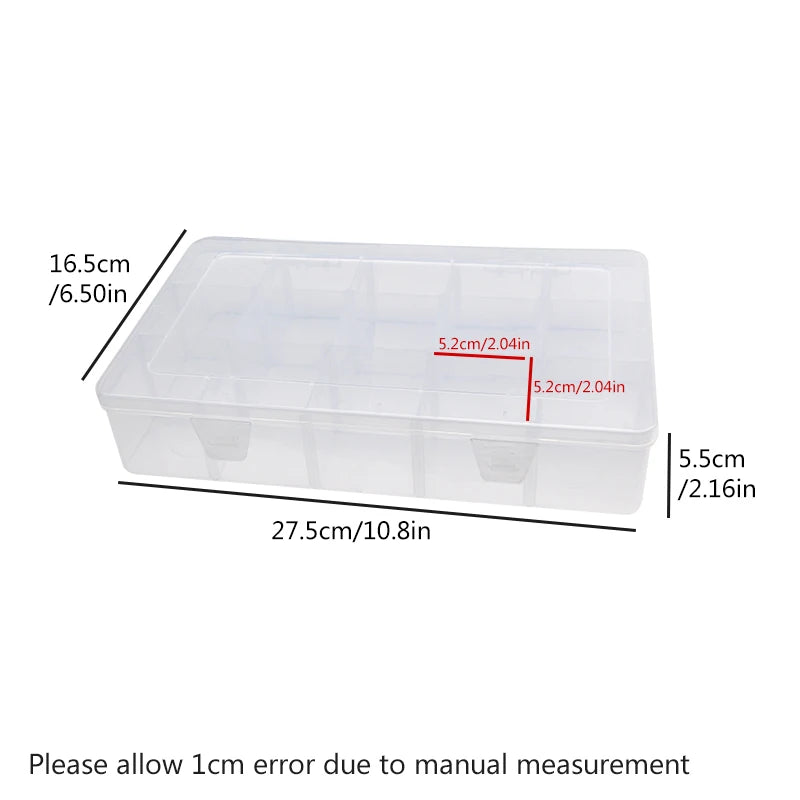 1/3/5pcs Transparent plastic storage box