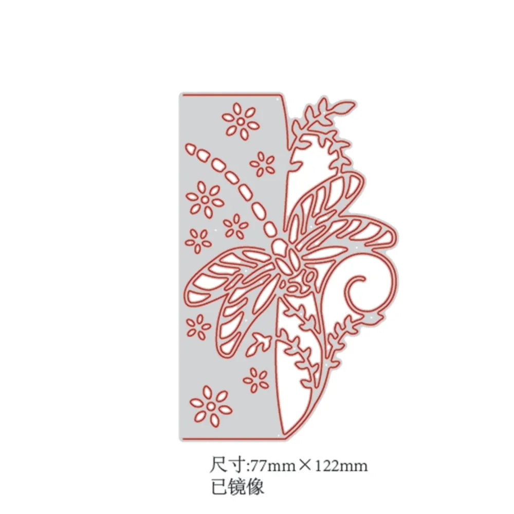 1-2pcs Daisy and Cherry Blossom Edge Border Metal Cutting Dies Stencils