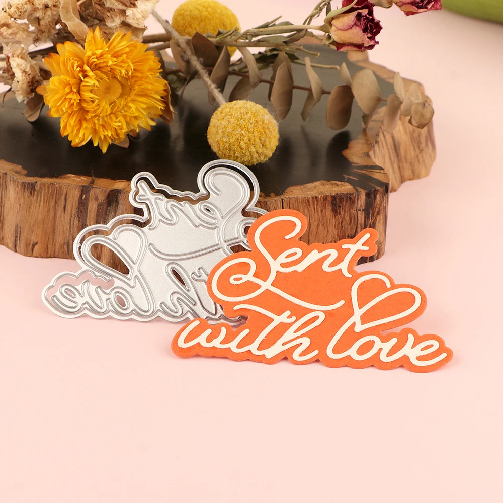 Happy Festive Birthday Wishes Metal Cutting Dies Sentiments Words Diecut Set For DIY Scrarpbooking Paper Crafts Cards Making New