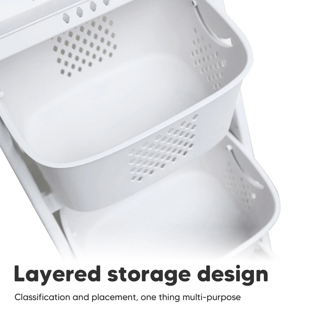 2/4 Tier Laundry Basket Cart
