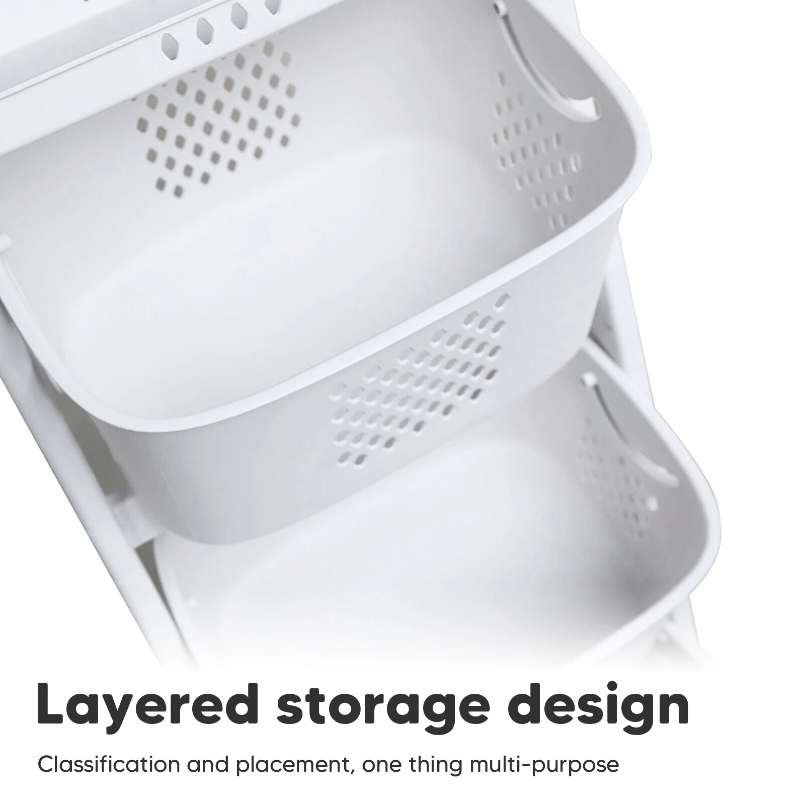 2/4 Tier Laundry Basket Cart
