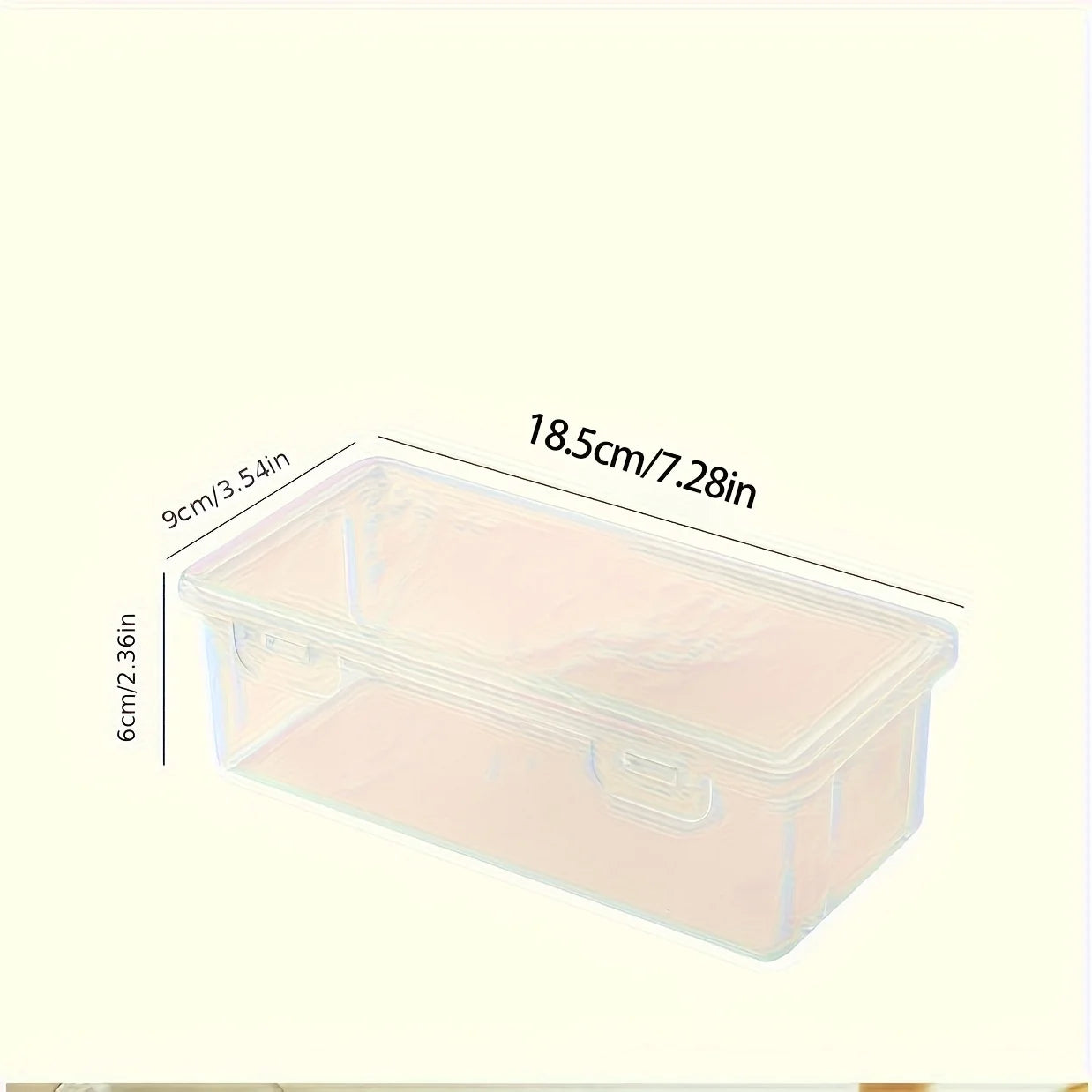 1/4pcs Large Clear Plastic Storage Boxes with Hinged Lids I