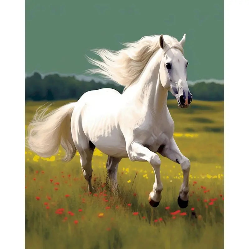 40x50cm Oil Painting By Numbers For Adults Horse Animal Paint By Number
