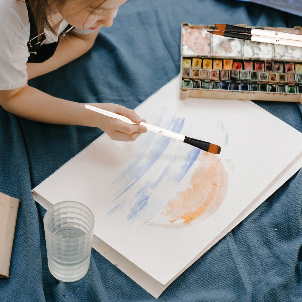 24pcs Artist Paintbrush Round Brushes with Nylon Hair