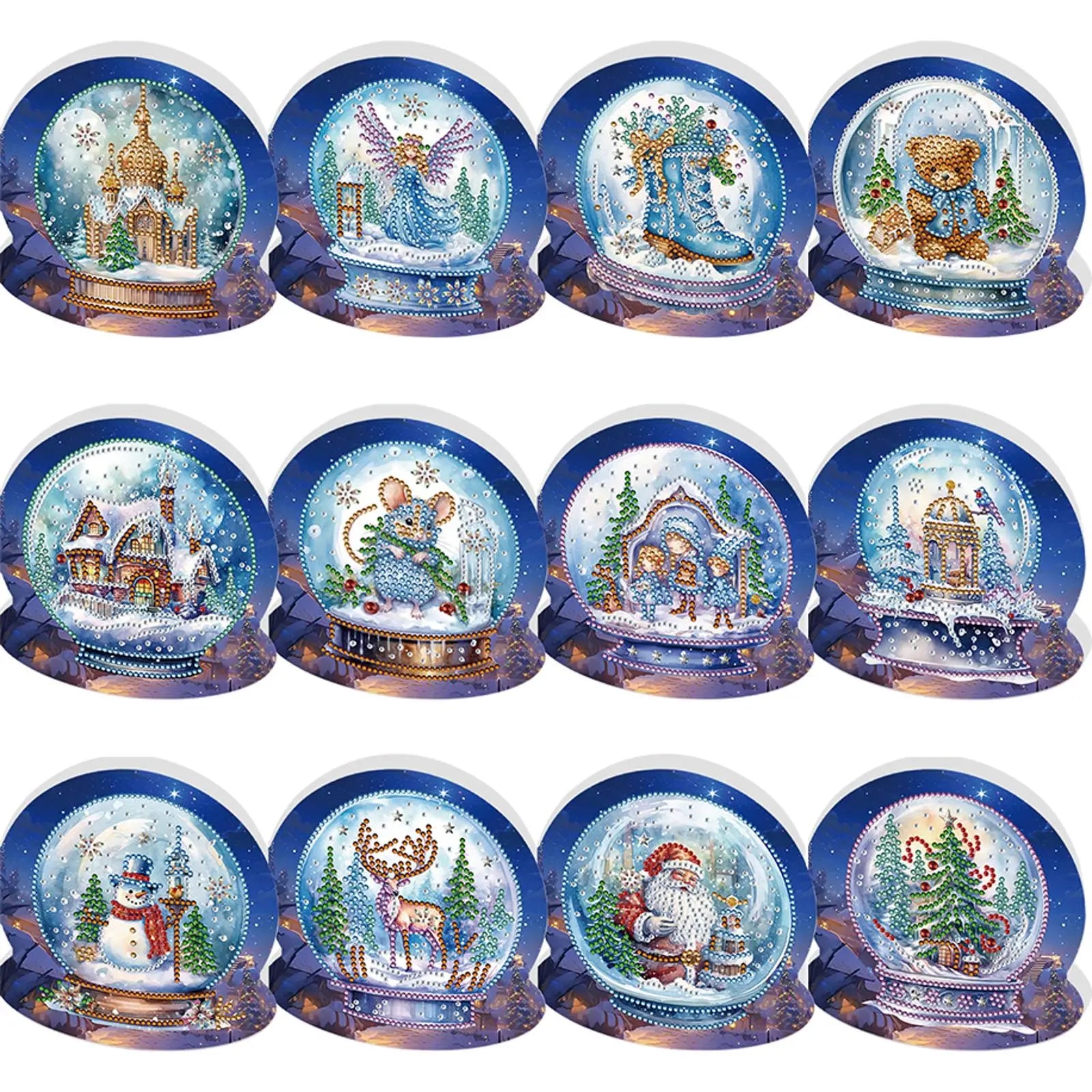 5D Rhinestone Arts Greetings Birthday Card DIY 5D Rhinestone Embroidery Arts Cards Kits Diamond Painting Greeting Thank You Card