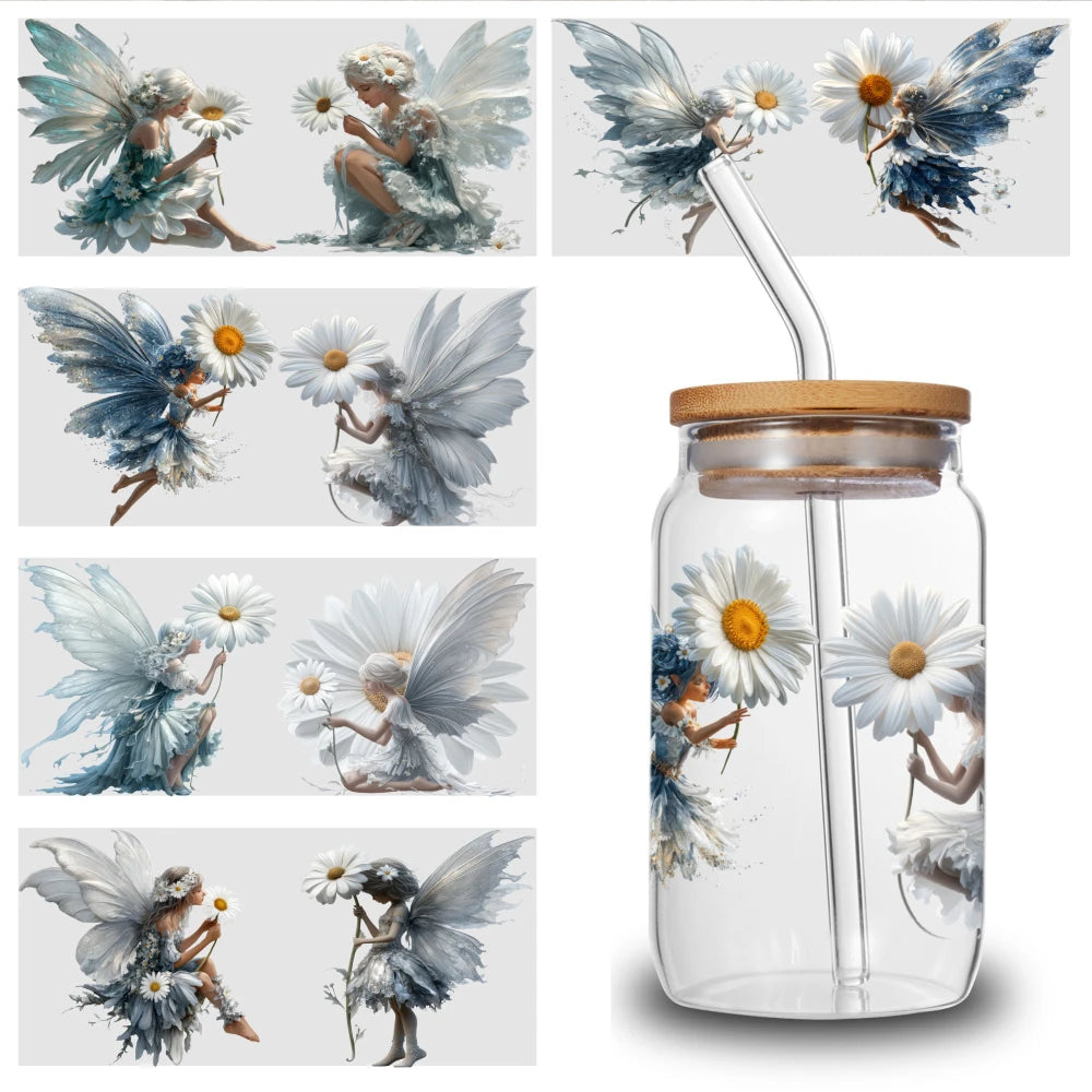 Fairy Daisy UV DTF Stickers Waterproof Decals