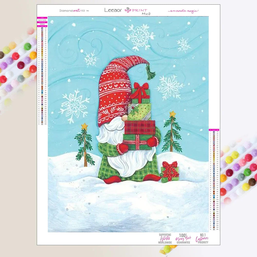 Diamond Painting Christmas Santa Clause Gnomes Mosaic Full Diamond Embroidery Cross Stitch Wall Art Decorative Peinture Diamant