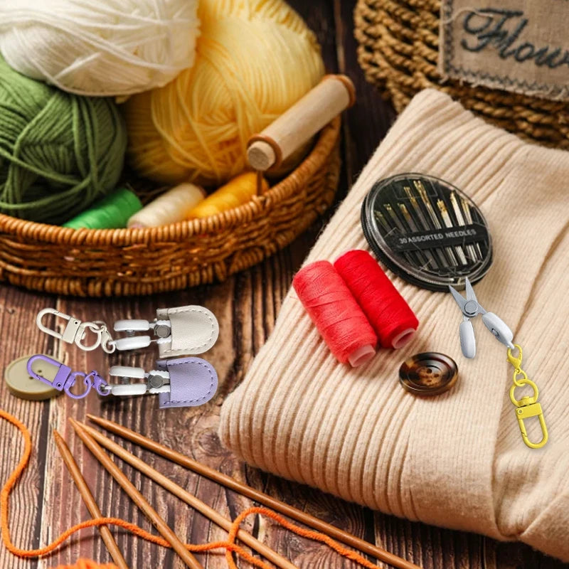 Metal Portable Sewing Small Scissor With Protective Cover Straight Tip Scissors