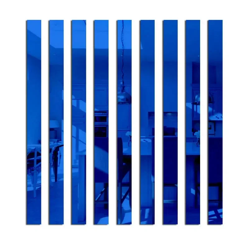 10/20pcs Acrylic Strip Mirror Wall Stickers DIY Art Wall Decor 3D Lines Wall Stickers Home Decoration