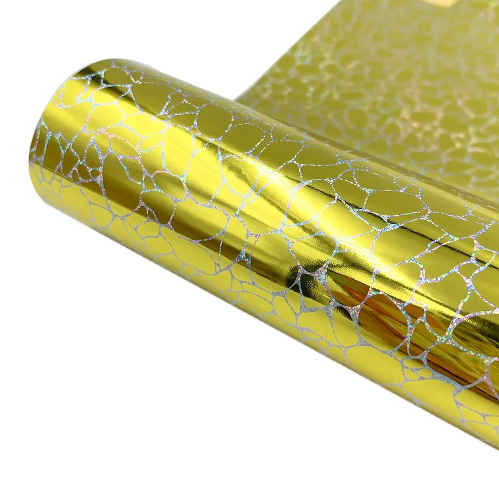 Holographic Glitter Adhesive Craft Vinyl Film Sheets, 32 colors