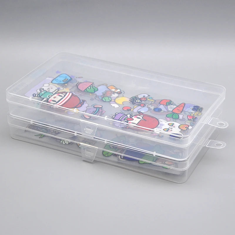 1/3/5pcs Transparent plastic storage box