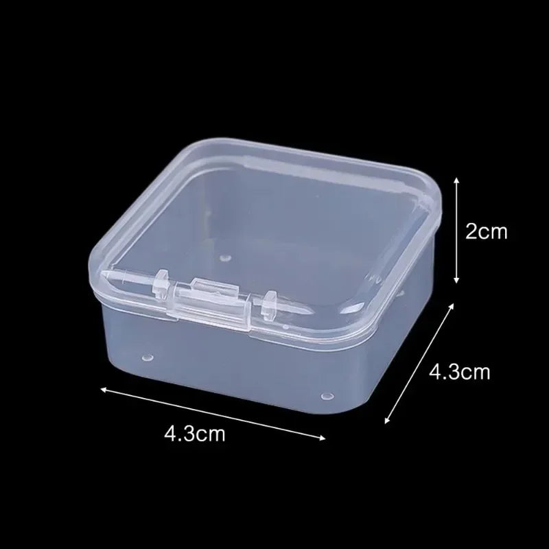 60/6PCS Mini Storage Box Transparent  Storage Box