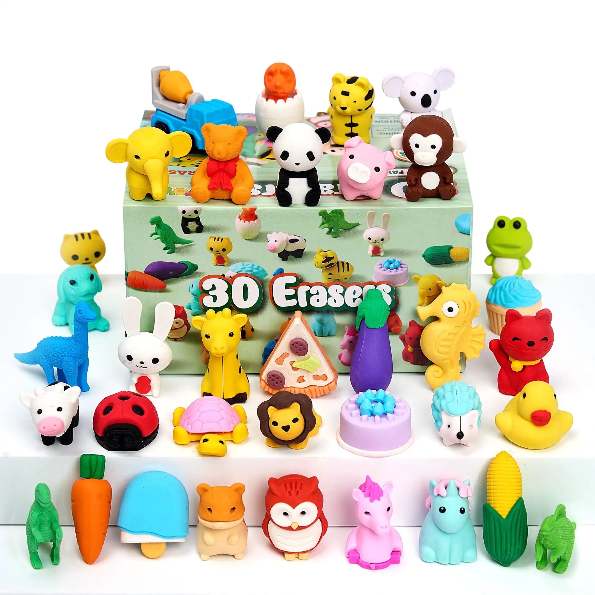 Joyfy 36 Pcs 3D Erasers Cute Erasers for Pencil