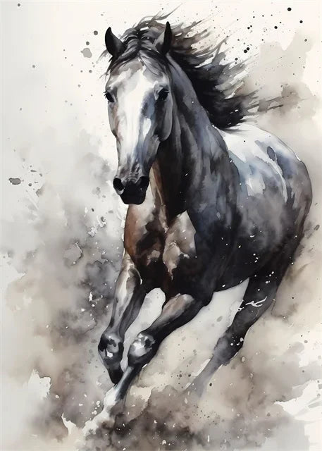 Horse Watercolor Canvas Oil Painting Prints