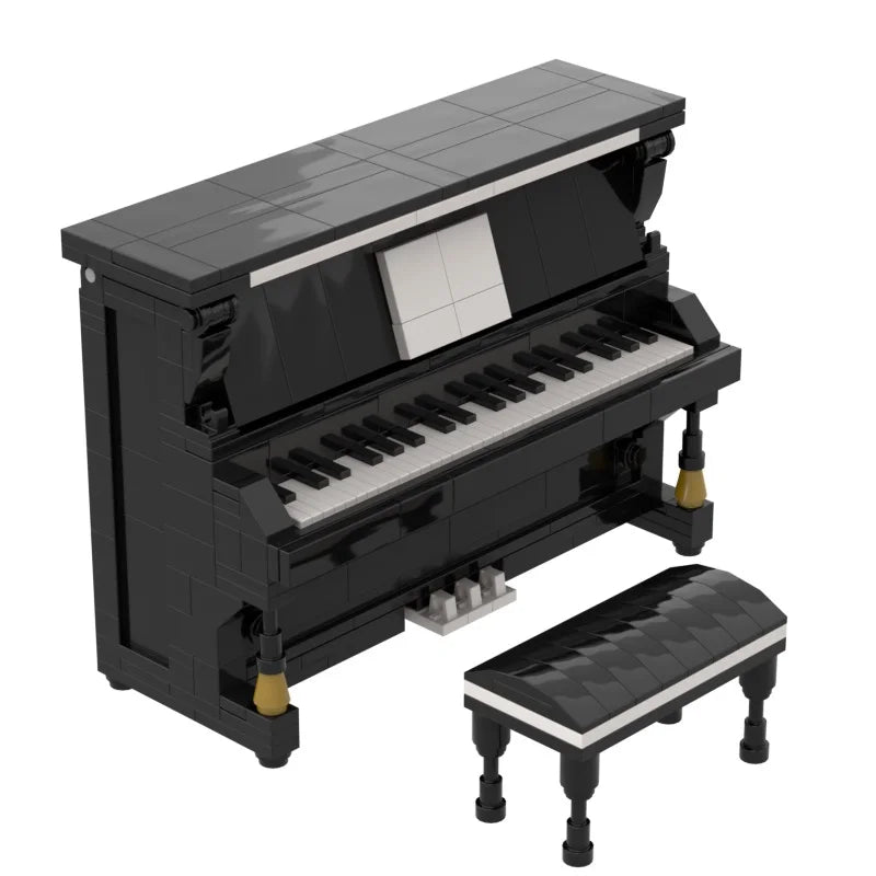 482pcs Building blocks small particles moc piano model kit