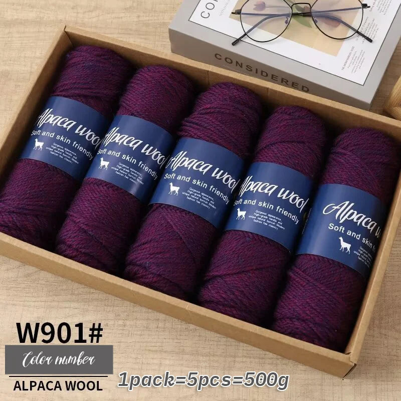 500g alpaca wool yarn, coarse yarn