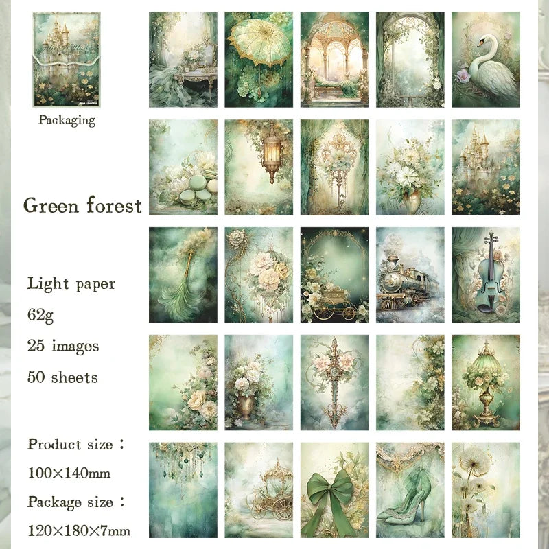 Vintage scrapbooking material paper handmade