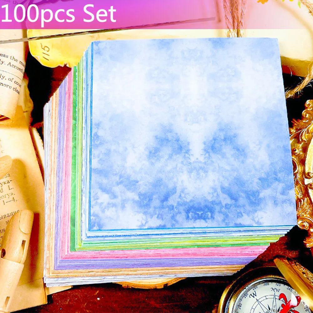 Colorful  Background Craft Paper Junk Journal Planner Scrapbooking