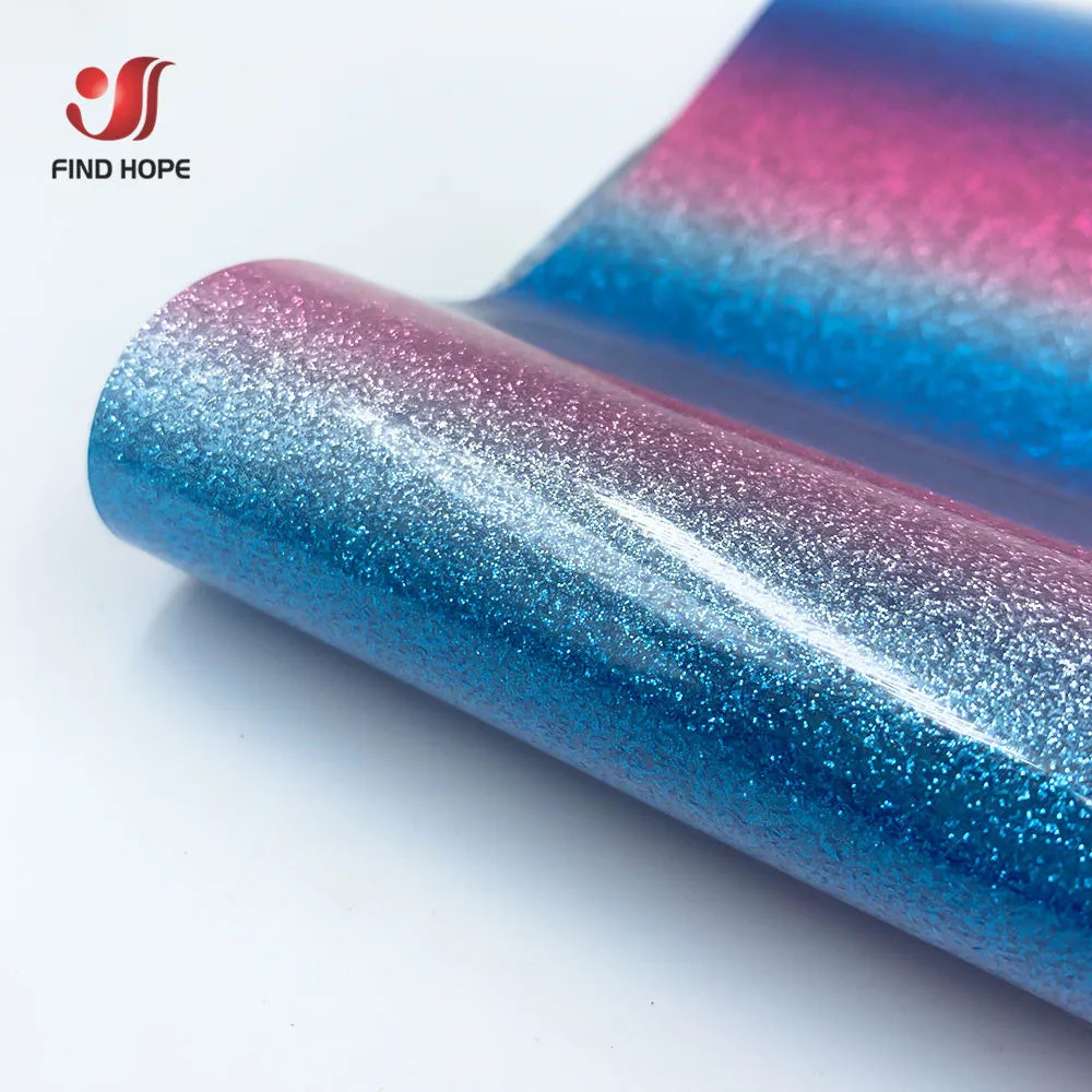 Heat Transfer Vinyl HTV Craft Rainbow Glitter Iron-on