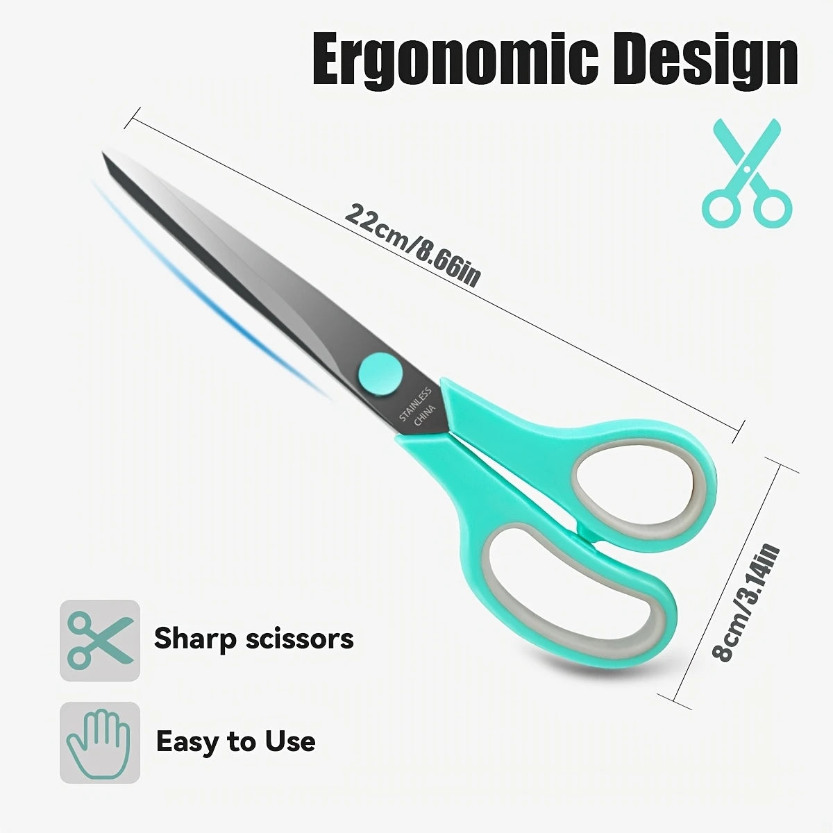 6pcs Scissors Stainless Steel for Precise Cutting for scrapbook