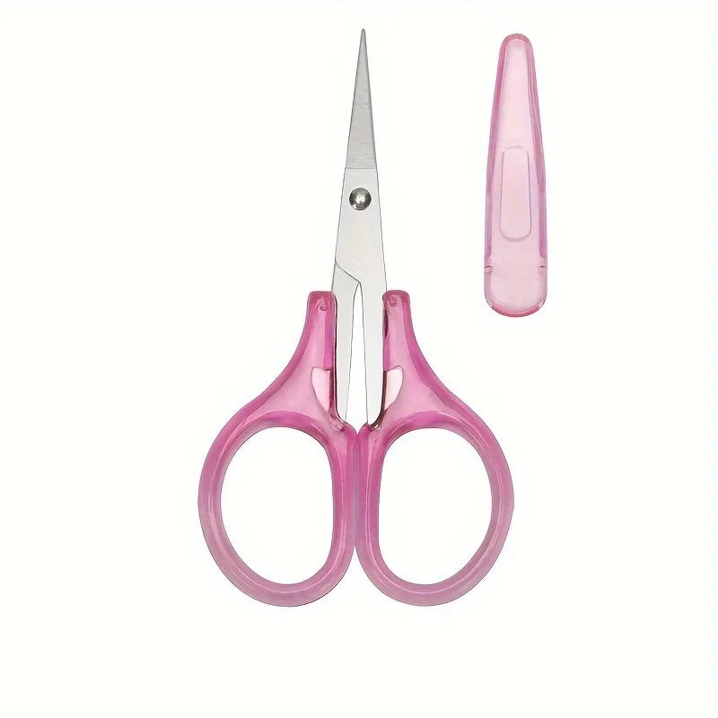 1pc Compact Precision Sharp Stainless Steel scissors with Protective Cap