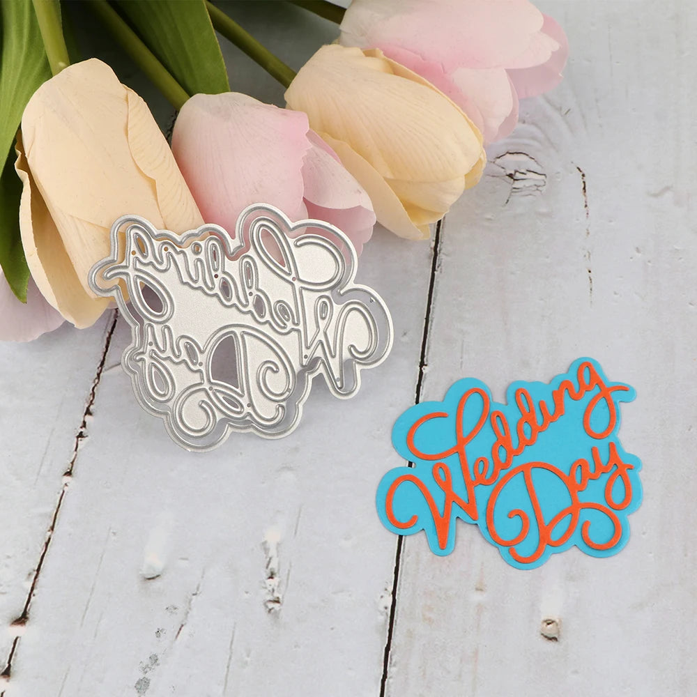 Happy Festive Birthday Wishes Metal Cutting Dies Sentiments Words Diecut Set For DIY Scrarpbooking Paper Crafts Cards Making New